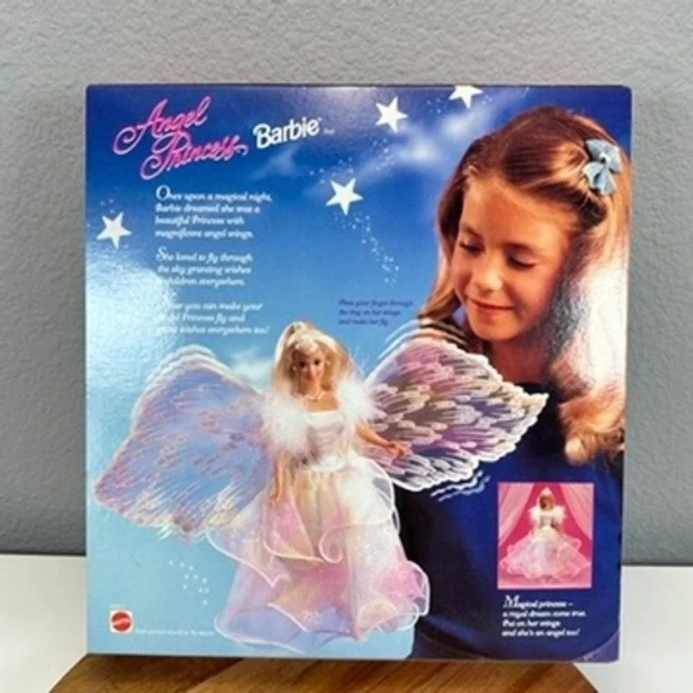 VTG 1996 Angel Princess Barbie Doll Mattel 15911 Shimmering Wings NIB Barbiecore